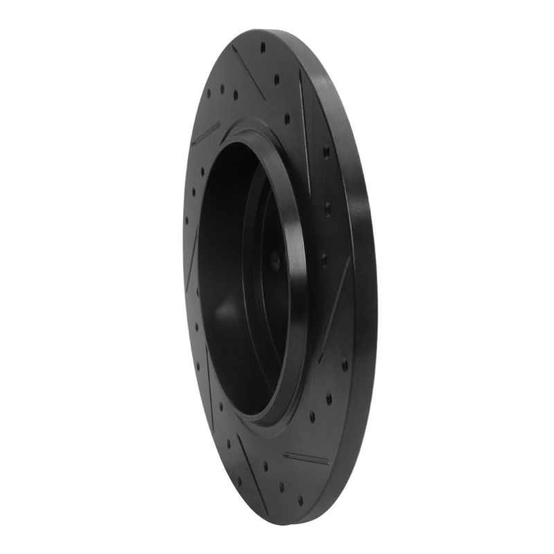 Mercedes-Benz ML500 Brake Rotor (1) - Rear Left - R1 Concepts - Drilled & Slotted - Black - `00-`05